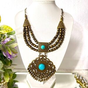 Turquoise Style Cooper Color Women’s Necklace